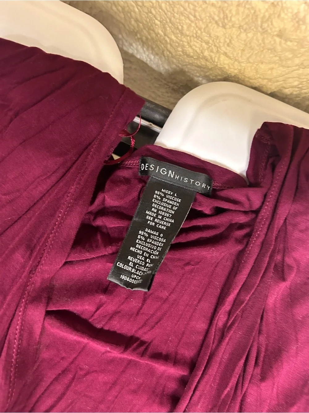 Design History Berry Red Long Sleeve Cardigan